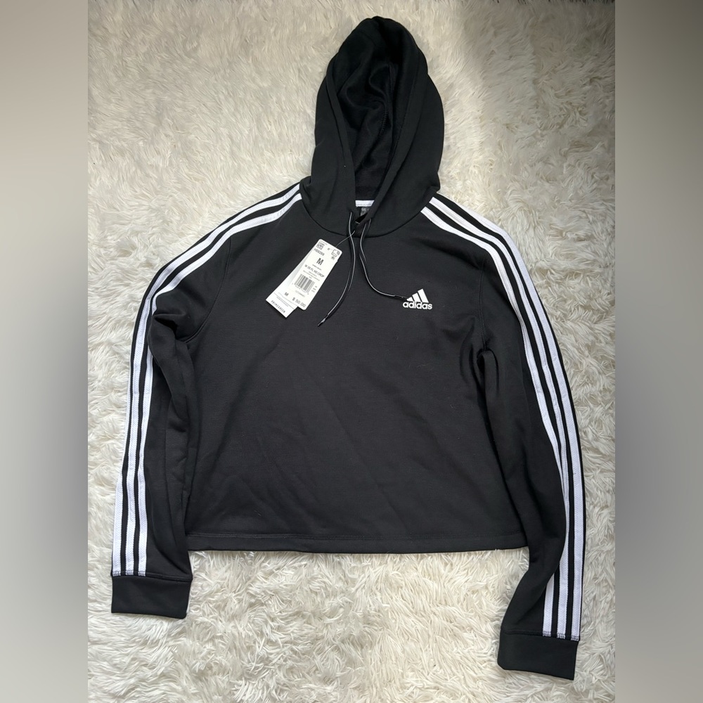 Adidas Cropped Hoodie Medium
